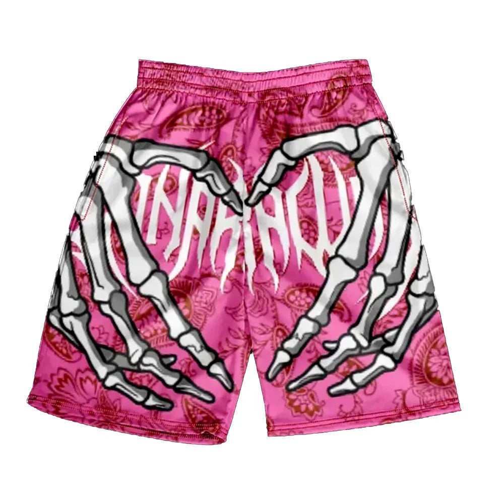 Kids’ 3D Print Beach Board Shorts – Summer Casual Swimwear