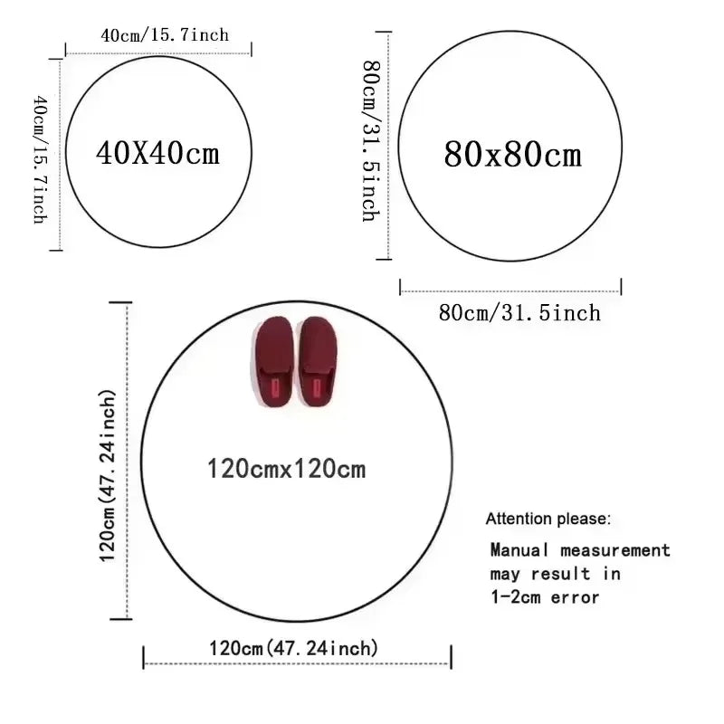 METAL GEAR Circular Carpet | Modern Cartoon Floor Mat for Home & Office