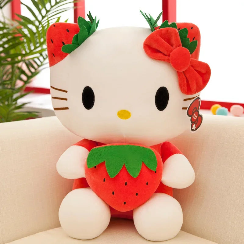 π 22cm Sanrio KT Cat Plush Toy β Kawaii Strawberry Plush Doll π