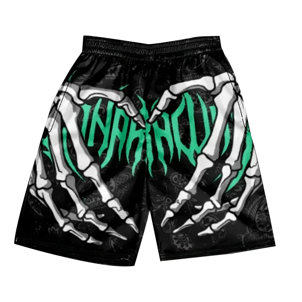 Kids’ 3D Print Beach Board Shorts – Summer Casual Swimwear