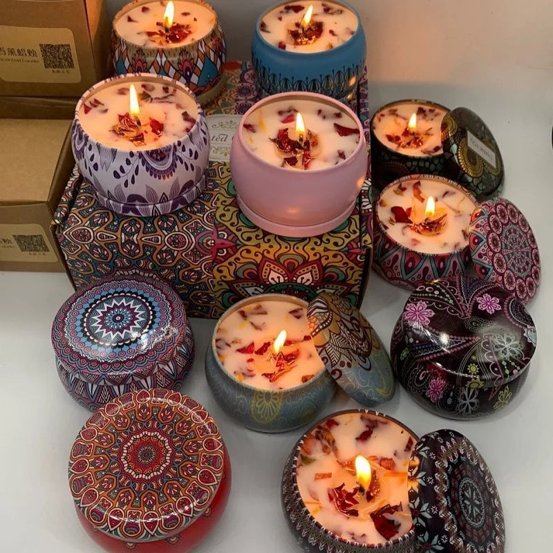 Vintage Soy Wax Scented Candles | Floral Fragrance Candle Gift