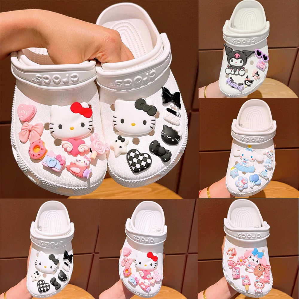 Hello Kitty Sanrio Shoe Charm Set – LED Accessories for Sandals & Clogs