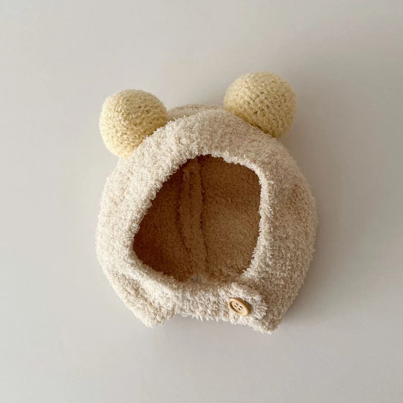 Korean Winter Baby Hat – Adjustable Knit Cap for 3-24 Months