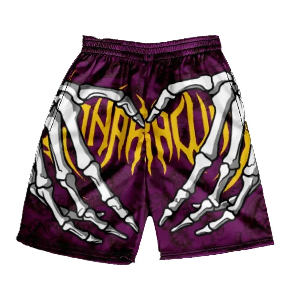 Kids’ 3D Print Beach Board Shorts – Summer Casual Swimwear