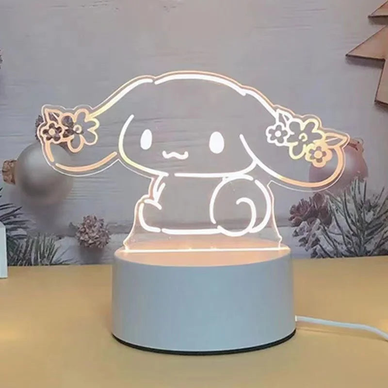 Hello Kitty Cinnamoroll Cartoon Bedside Night Light