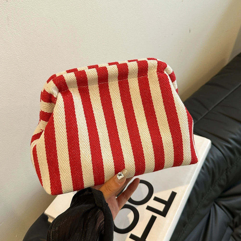 Summer Beach Clutch Bag – Ruched Cloud Purse for Women
