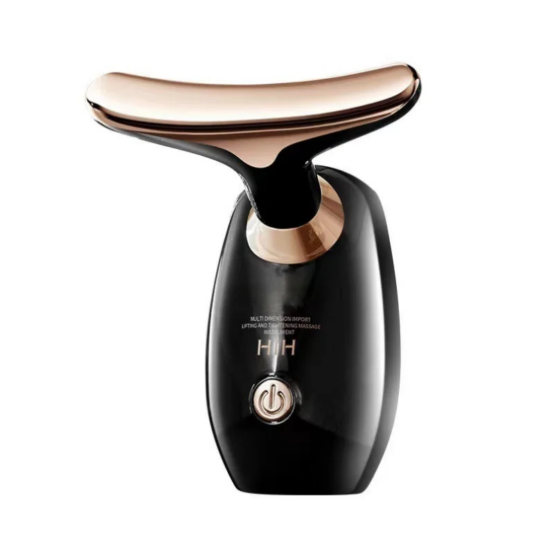 Black Gold Electric Facial Beauty Instrument Lifting And Firming Facial Eye Massager Household Vibration Ultrasonic Massager