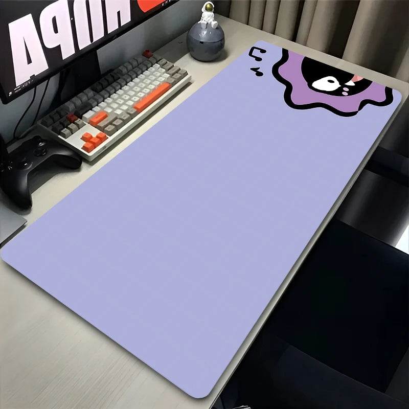 Purple Japan Anime Mouse Pad – P-pokemon, G-gengar, XXL Desk Mat, Kawaii Rug