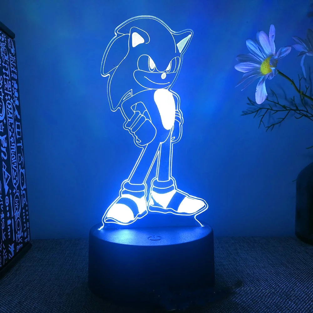 Sonices LED 3D Night Light - Color Changing Illusion Lamp for Kids & Teens