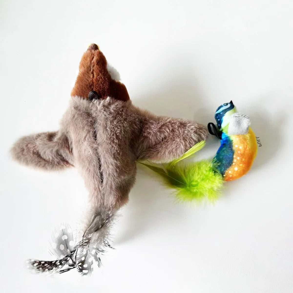 Simulated Bird Cat Toy - Interactive Rechargeable Chirping & Flapping Plush Toy with Catnip