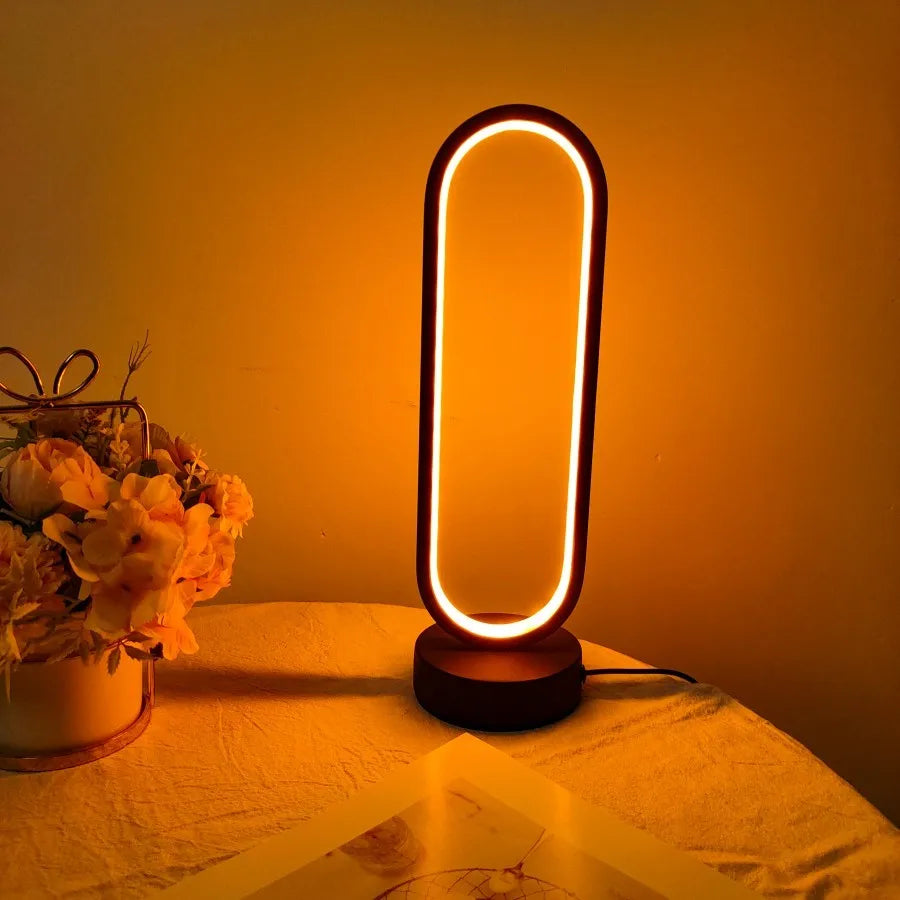 Dimmable LED Ring Lamp – 3-Color Night Light