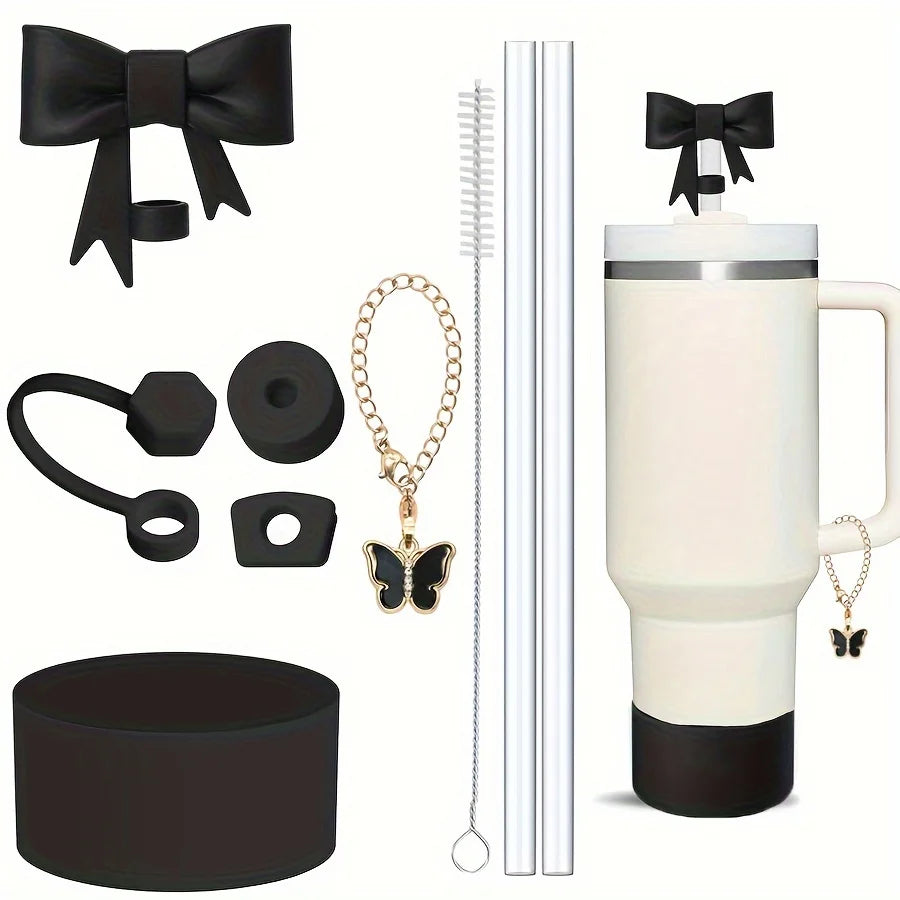 9-Piece Accessory Set for Stanley 40oz Tumbler – Spill-Proof & Straw Covers