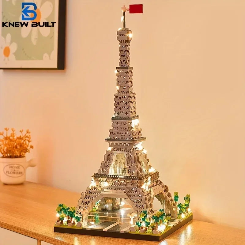 Paris Eiffel Tower Mini Building Blocks Set β Light Illuminated