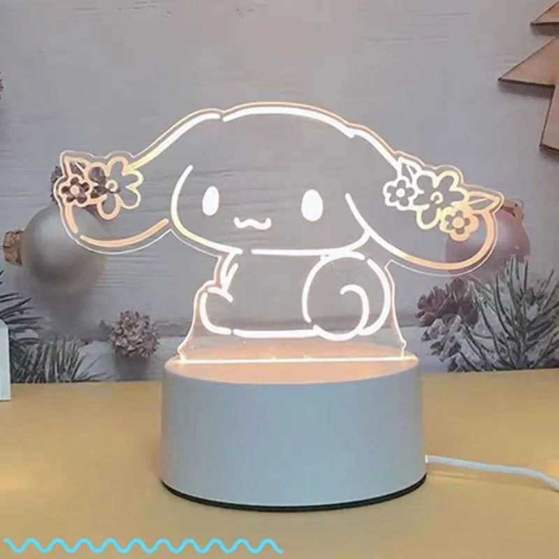 Hello Kitty Cinnamoroll Cartoon Bedside Night Light