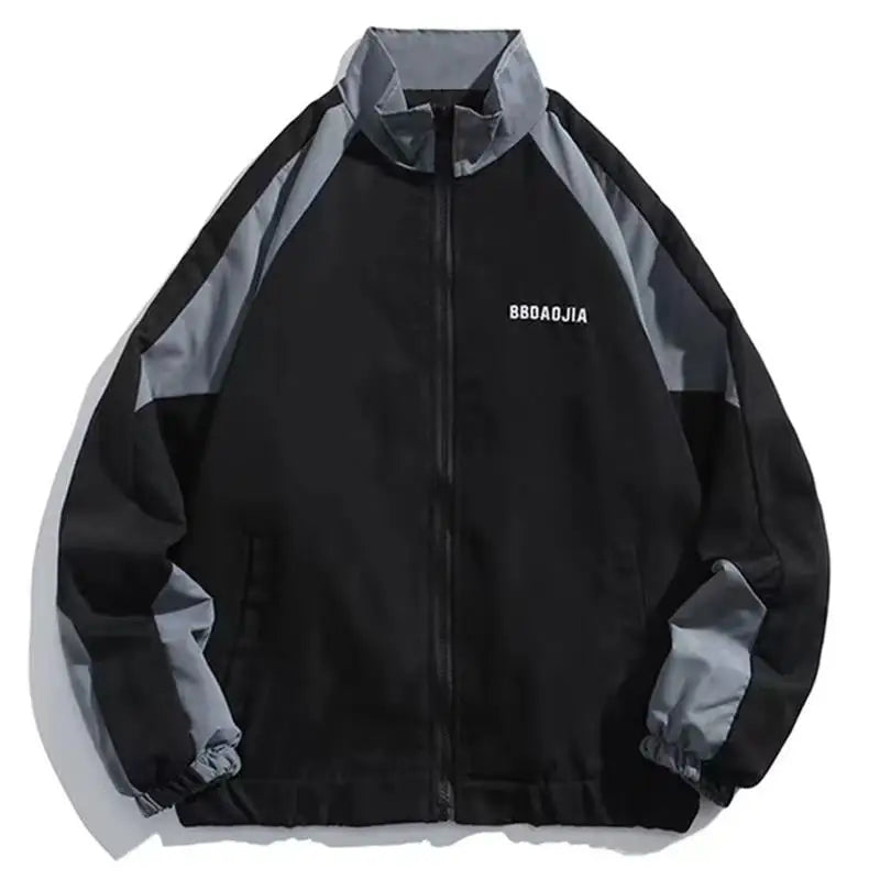 Hip Hop Varsity Jacket β Streetwear Patchwork Windbreaker for Men & Women