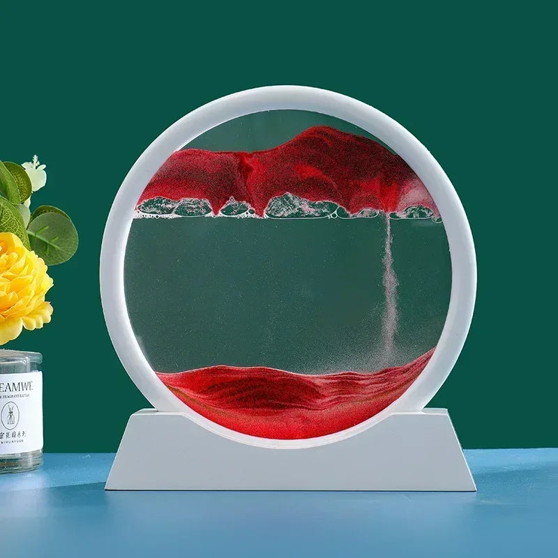 3D Moving Sand Art β Round Glass Deep Sea Sandscape Decor