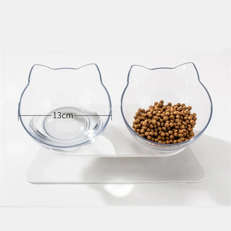 Non-Slip Double Cat & Dog Bowl with Stand – Pet Feeder