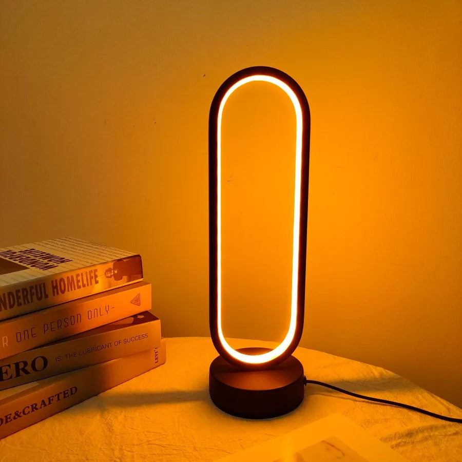 Dimmable LED Ring Lamp – 3-Color Night Light