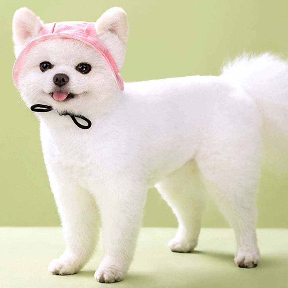 Cute French Bulldog Hat – Adjustable Polyester Pet Cap for Small & Medium Dogs