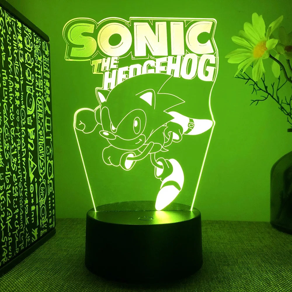 Sonices LED 3D Night Light - Color Changing Illusion Lamp for Kids & Teens