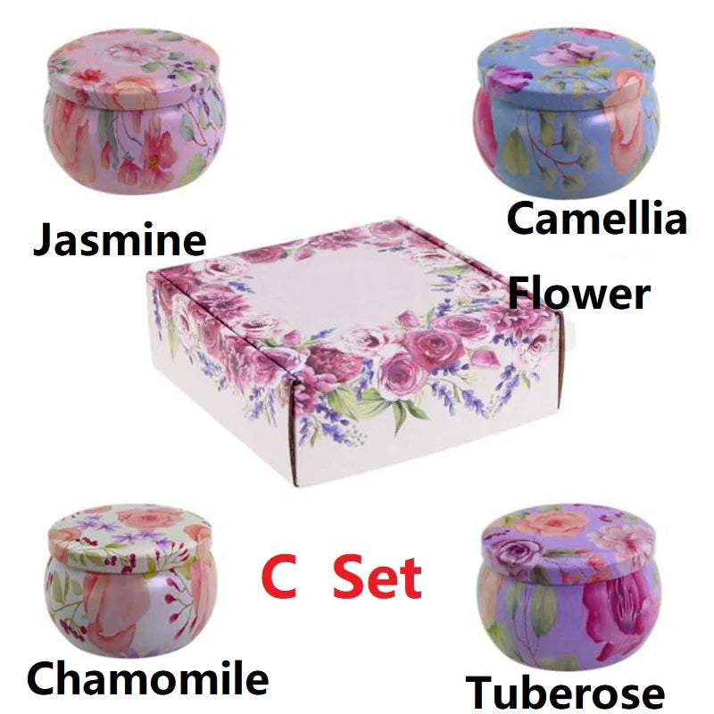 Vintage Soy Wax Scented Candles | Floral Fragrance Candle Gift