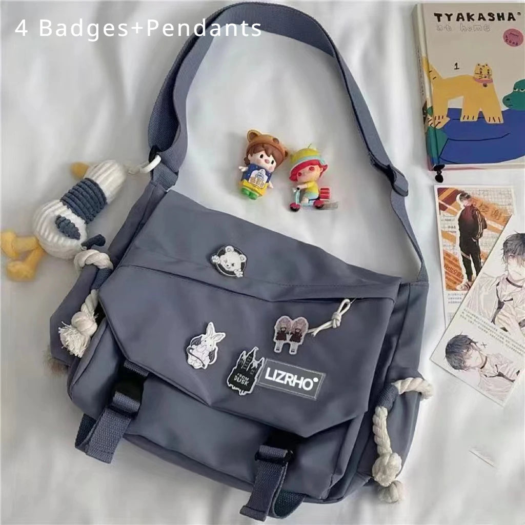 Stylish & Practical Nylon Handbag | Large Capacity Shoulder Bag with Cute Animal Prints