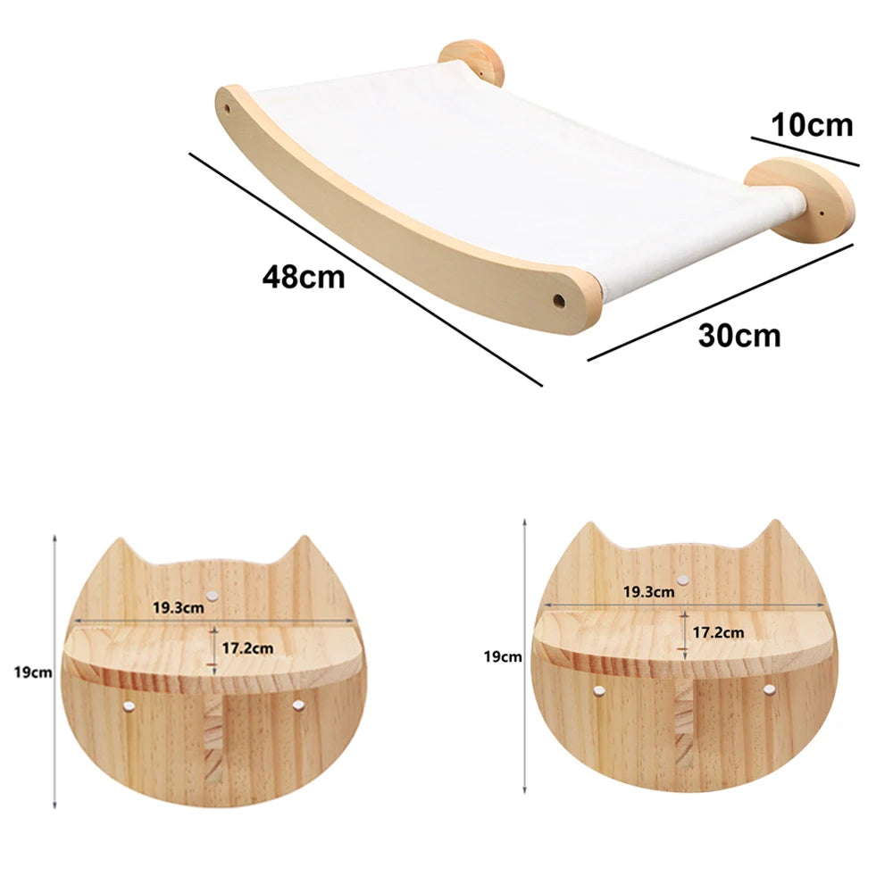 Wall-Mounted Cat Tree & Hammock – Space-Saving, Durable & Cozy!