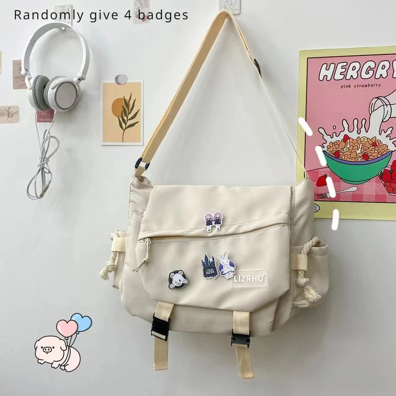 Stylish & Practical Nylon Handbag | Large Capacity Shoulder Bag with Cute Animal Prints