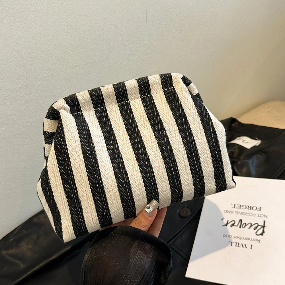 Summer Beach Clutch Bag – Ruched Cloud Purse for Women