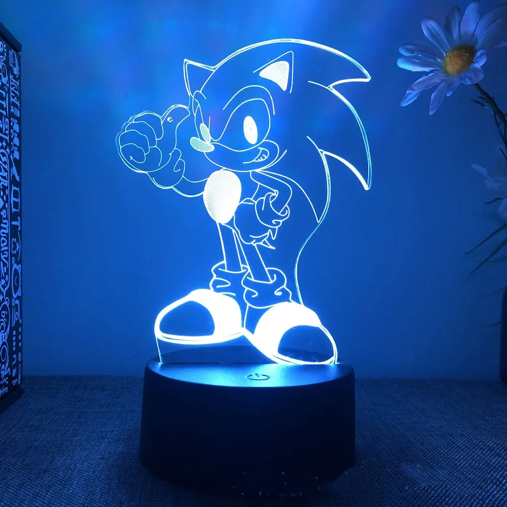 Sonices LED 3D Night Light - Color Changing Illusion Lamp for Kids & Teens