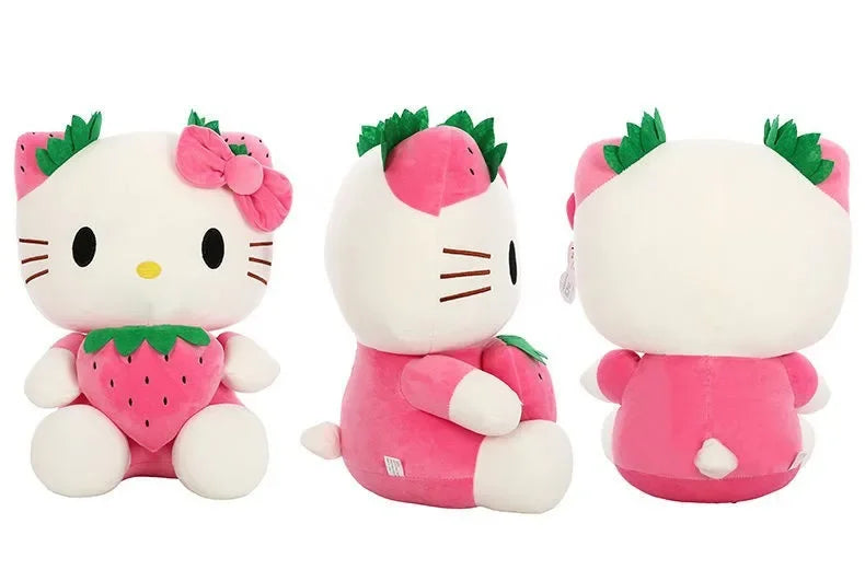 π 22cm Sanrio KT Cat Plush Toy β Kawaii Strawberry Plush Doll π