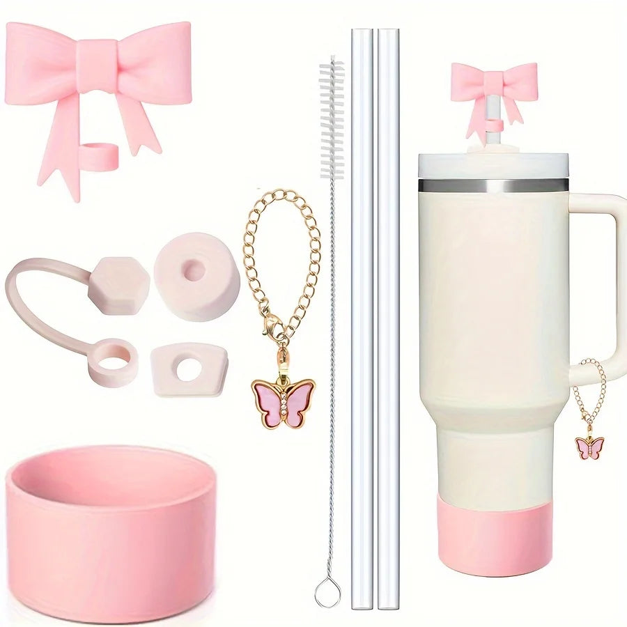 9-Piece Accessory Set for Stanley 40oz Tumbler – Spill-Proof & Straw Covers