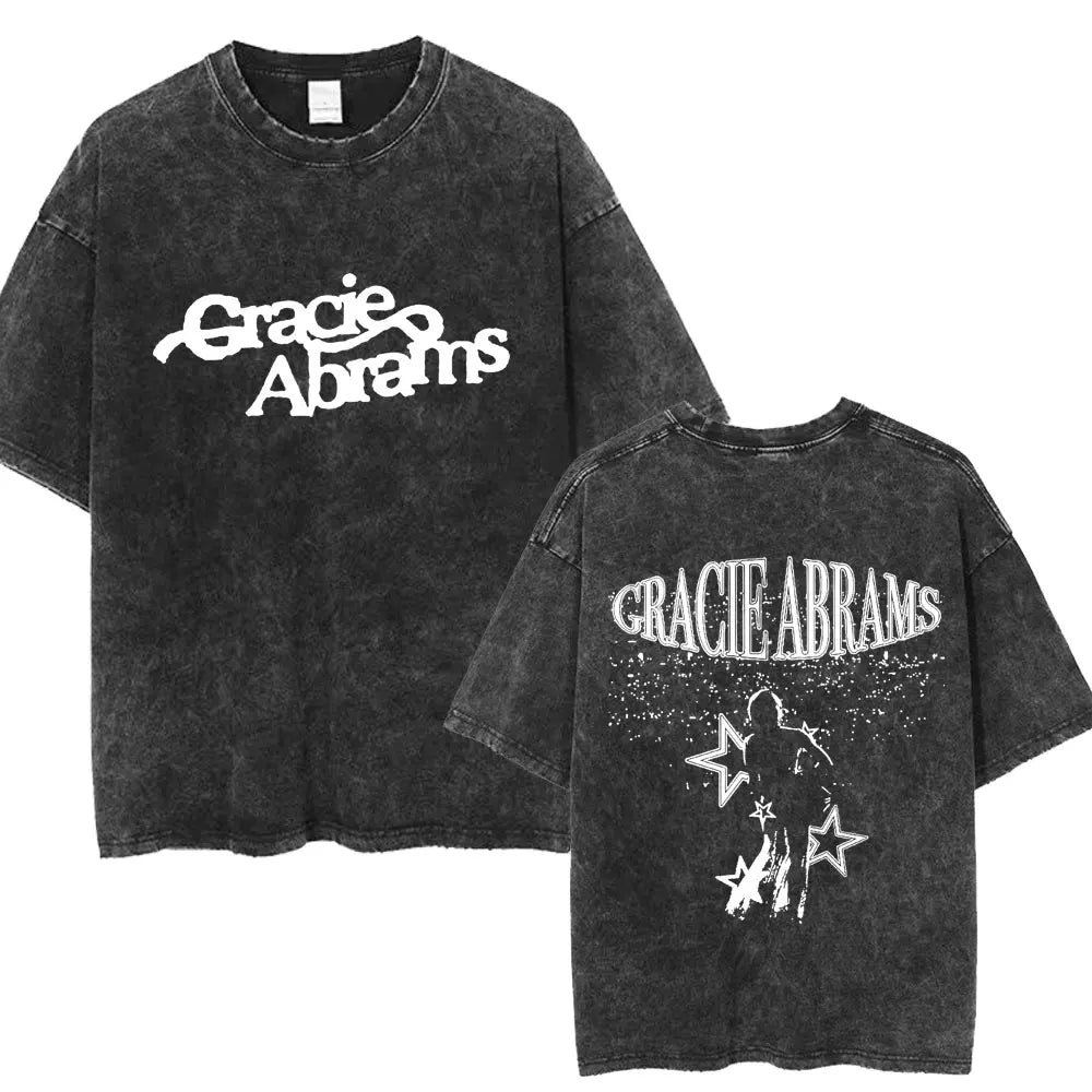 Gracie Abrams The Secret of Us Tour Vintage Washed T-Shirt - Oversized Cotton Album Tee for Men and Women