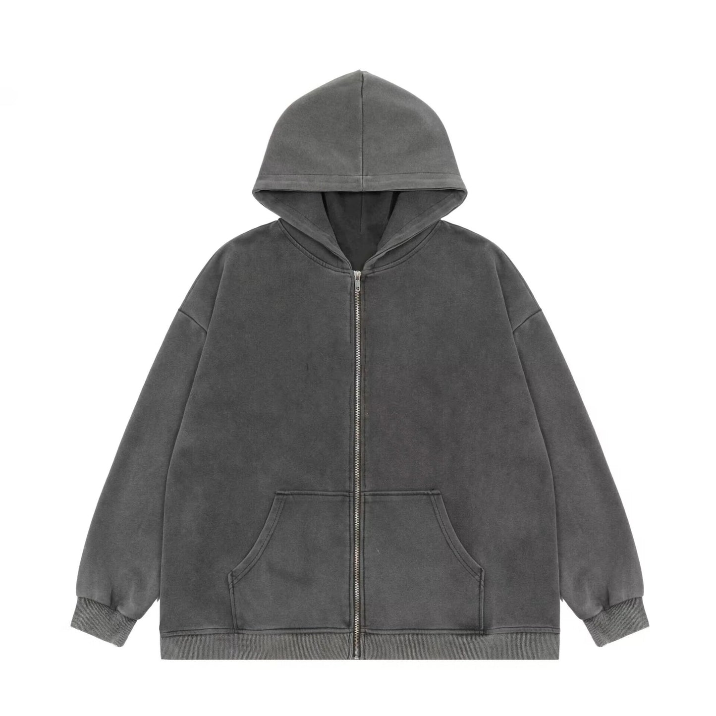 Vintage Y2K Zip-Up Hoodie – Women’s Streetwear