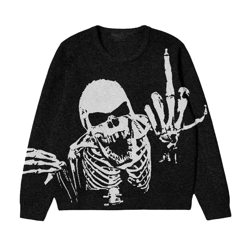 Oversized Anime Graffiti Sweater | Harajuku Streetwear 2023 Winter Cotton Pullover