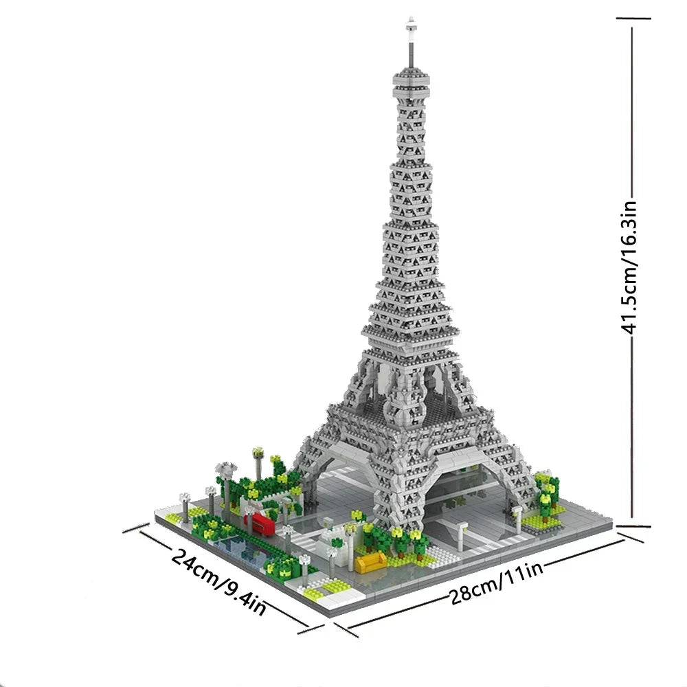 Paris Eiffel Tower Mini Building Blocks Set β Light Illuminated