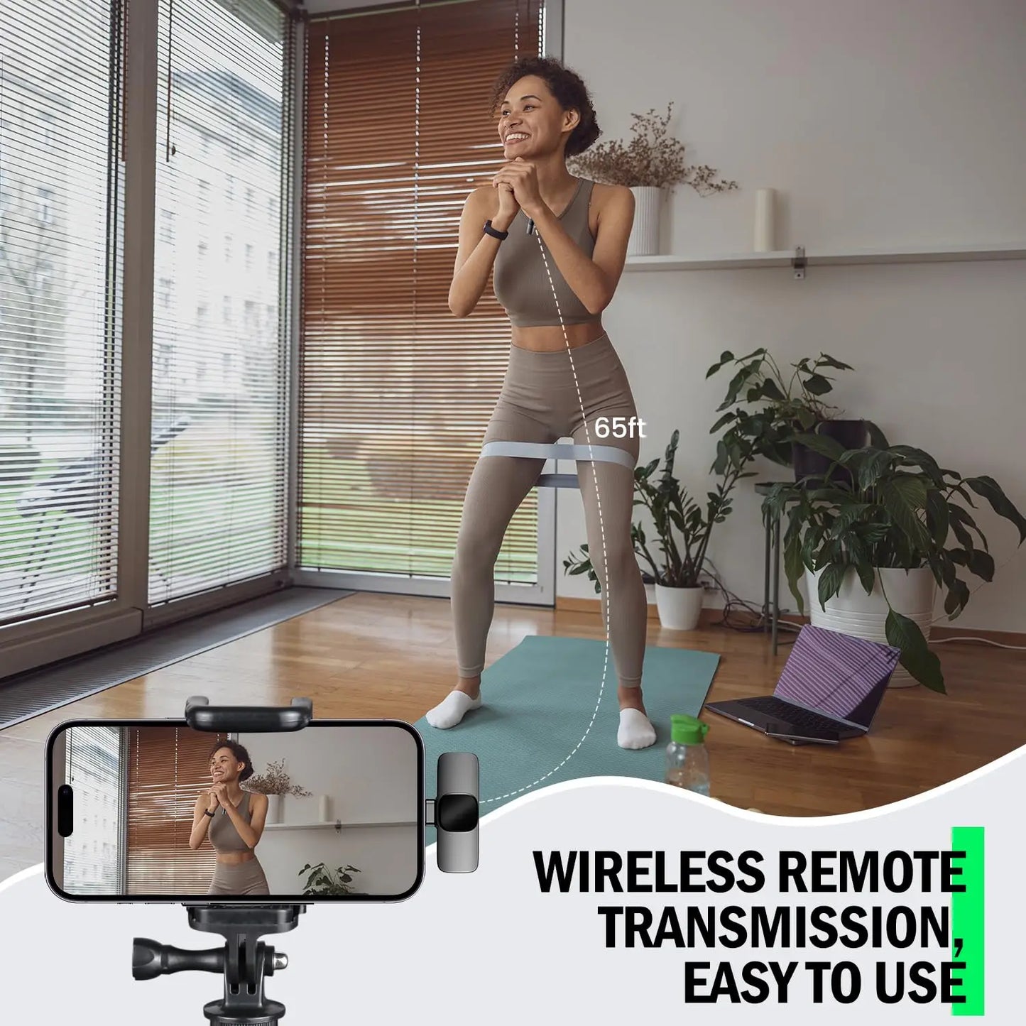 Basix Wireless Lavalier Microphone for iPhone16 & YouTube Vlogs