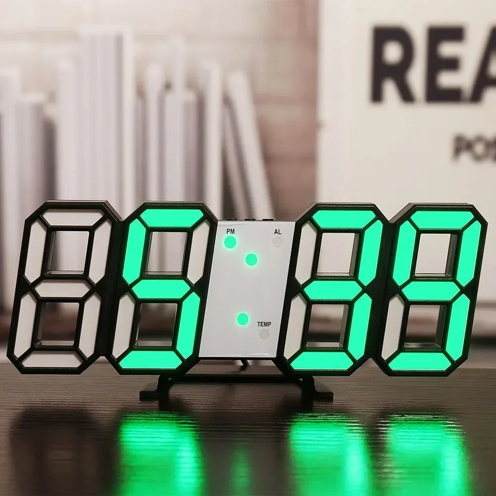 3D LED Digital Alarm Clock – Date