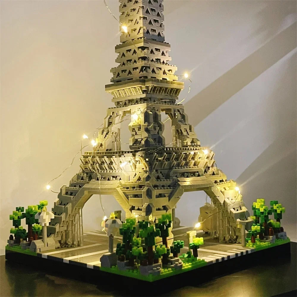 Paris Eiffel Tower Mini Building Blocks Set β Light Illuminated