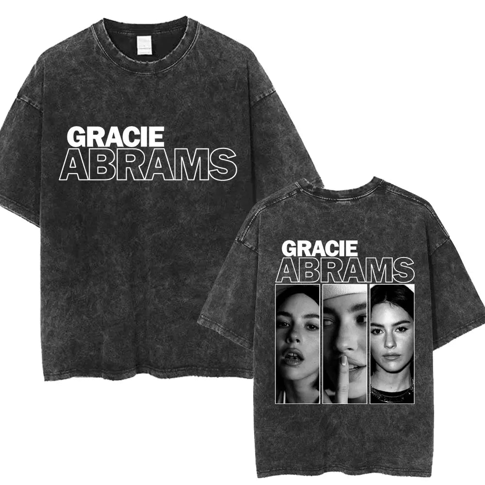 Gracie Abrams The Secret of Us Tour Vintage Washed T-Shirt - Oversized Cotton Album Tee for Men and Women