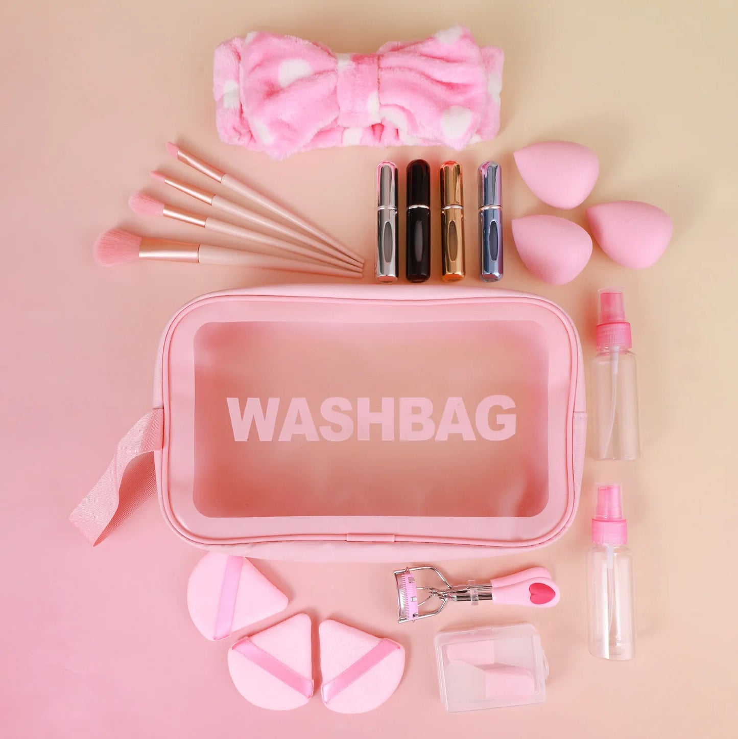 22pcs Makeup Tools Set with Brushes, Cosmetic Bag & Accessories