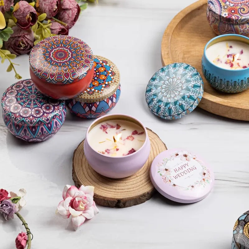 Vintage Soy Wax Scented Candles | Floral Fragrance Candle Gift