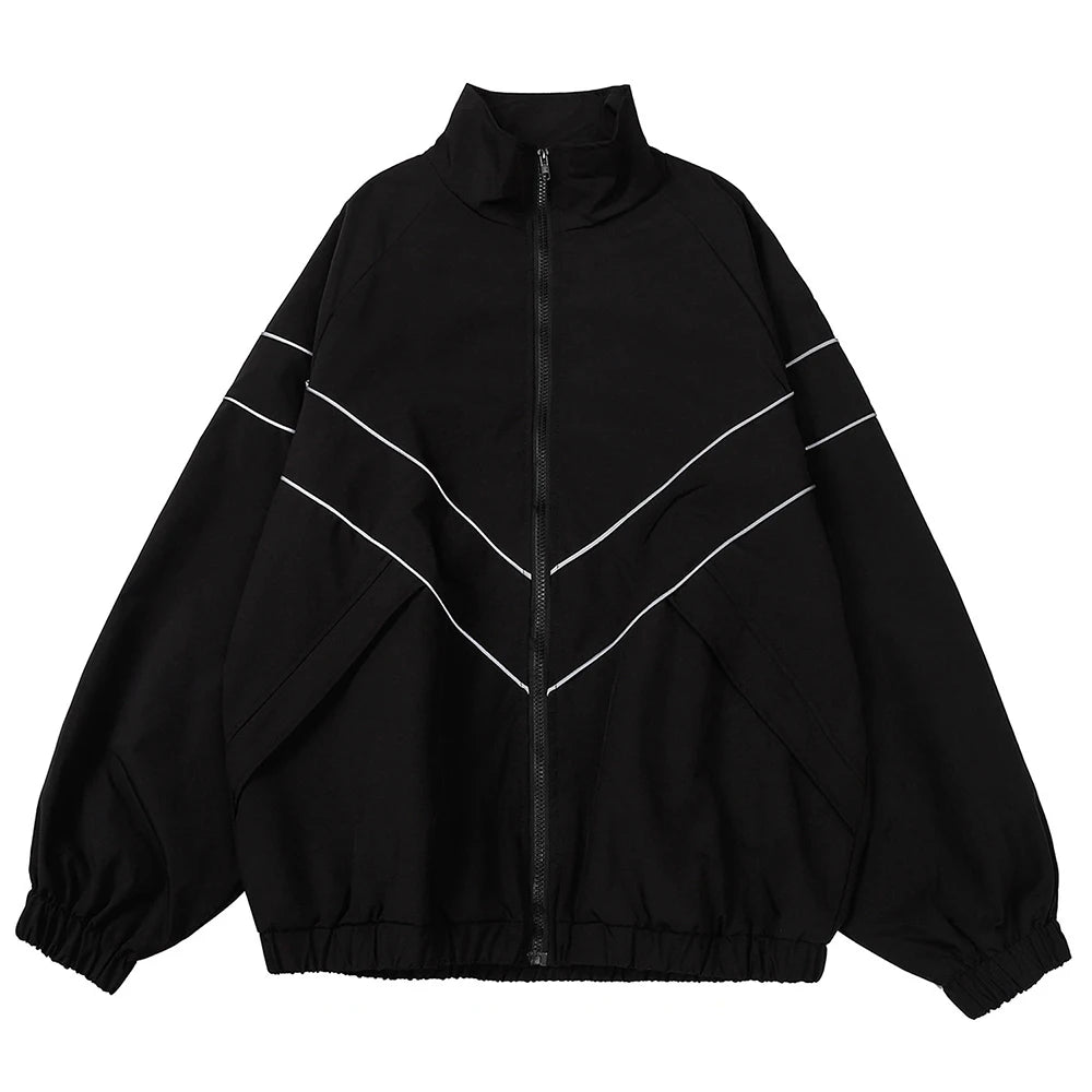 Hip Hop Varsity Jacket β Streetwear Patchwork Windbreaker for Men & Women