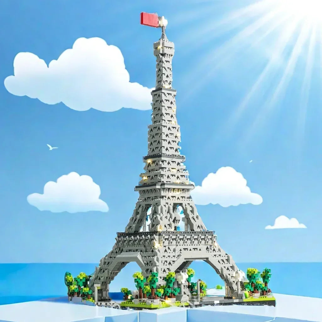 Paris Eiffel Tower Mini Building Blocks Set β Light Illuminated