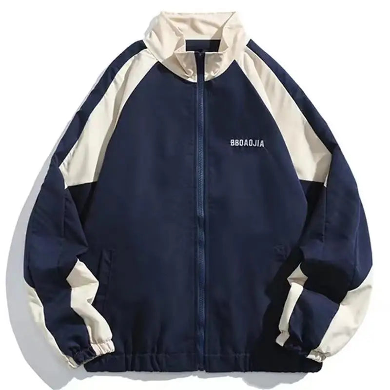 Hip Hop Varsity Jacket β Streetwear Patchwork Windbreaker for Men & Women