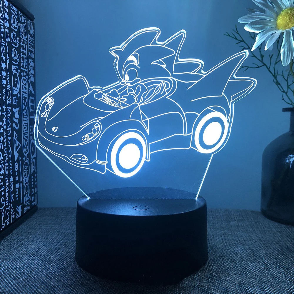 Sonices LED 3D Night Light - Color Changing Illusion Lamp for Kids & Teens