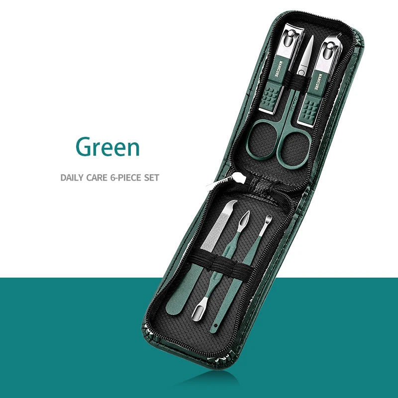 Professional Nail Care Kit | Stainless Steel Manicure & Pedicure Set | 7/10/12/18 Piece with Travel Case