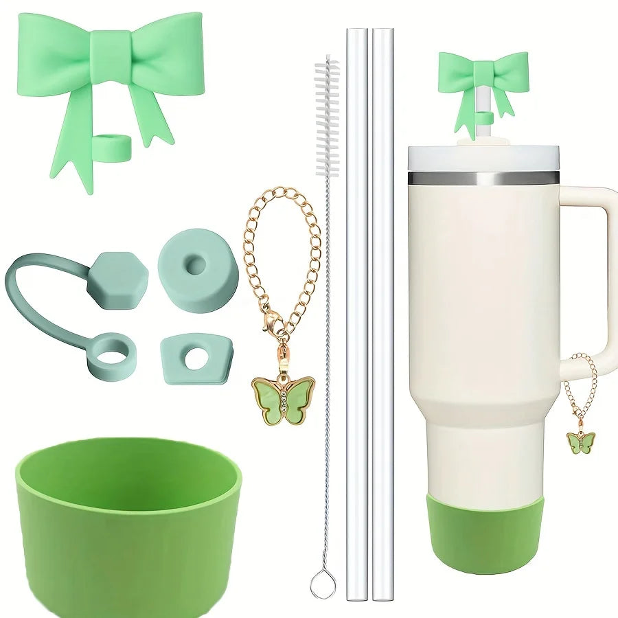 9-Piece Accessory Set for Stanley 40oz Tumbler – Spill-Proof & Straw Covers