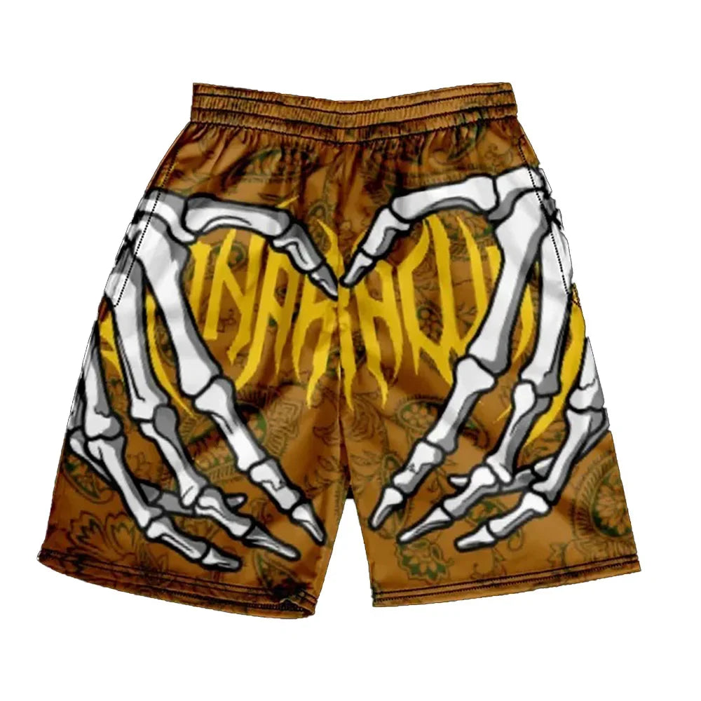 Kids’ 3D Print Beach Board Shorts – Summer Casual Swimwear