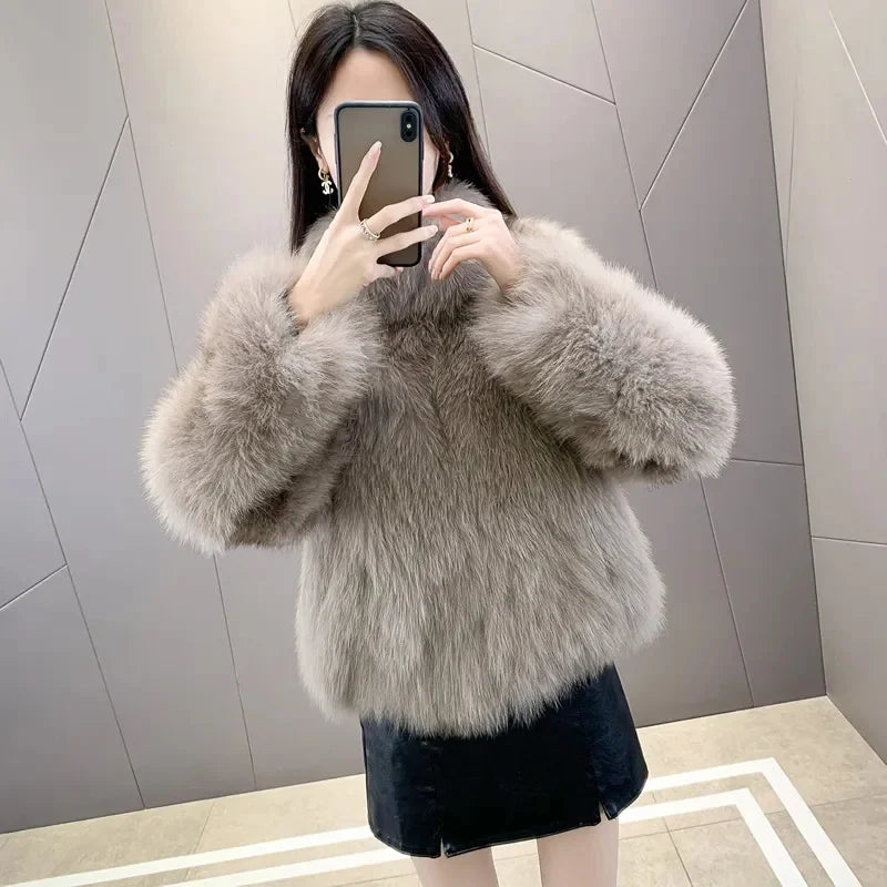❄️ 2024 Women’s Faux Fur Winter Coat – Elegant & Cozy Plush Overcoat